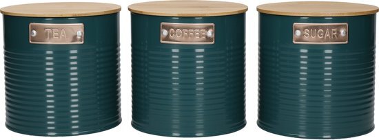 Voorraadbussen, Set van 3 Stuks, 1 L, Teal - KitchenCraft