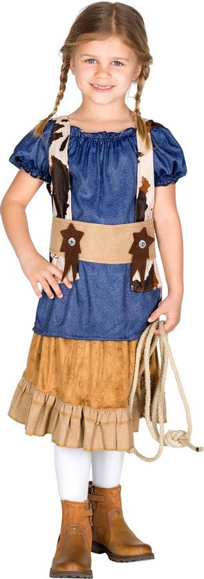 Tectake dressforfun - meisjeskostuum cowgirl Wynonna 140 (10-12y) - verkleedkleding kostuum halloween verkleden feestkleding carnavalskleding carnaval feestkledij partykleding - 300543