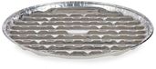 Kinvara BBQ/barbecue rooster grill - aluminium trays - 4x - open structuur - D32 cm - wegwerp - zilver