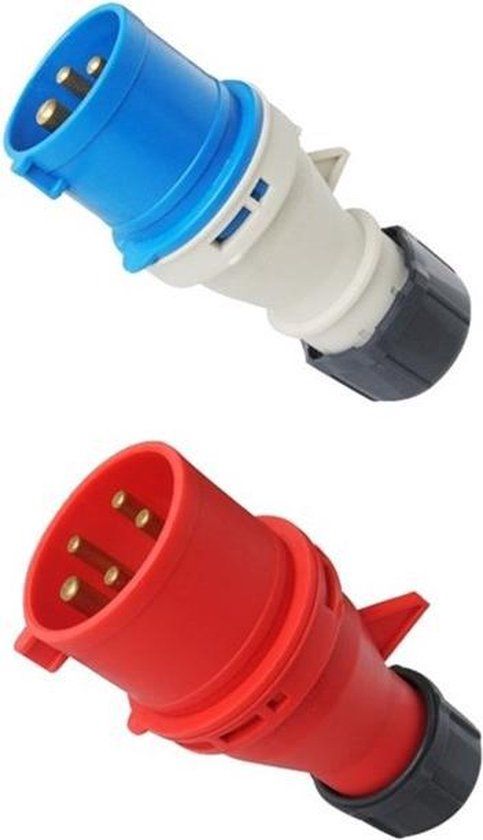 QWATT PRO CEE contactstop 5p. 32A-400V rood