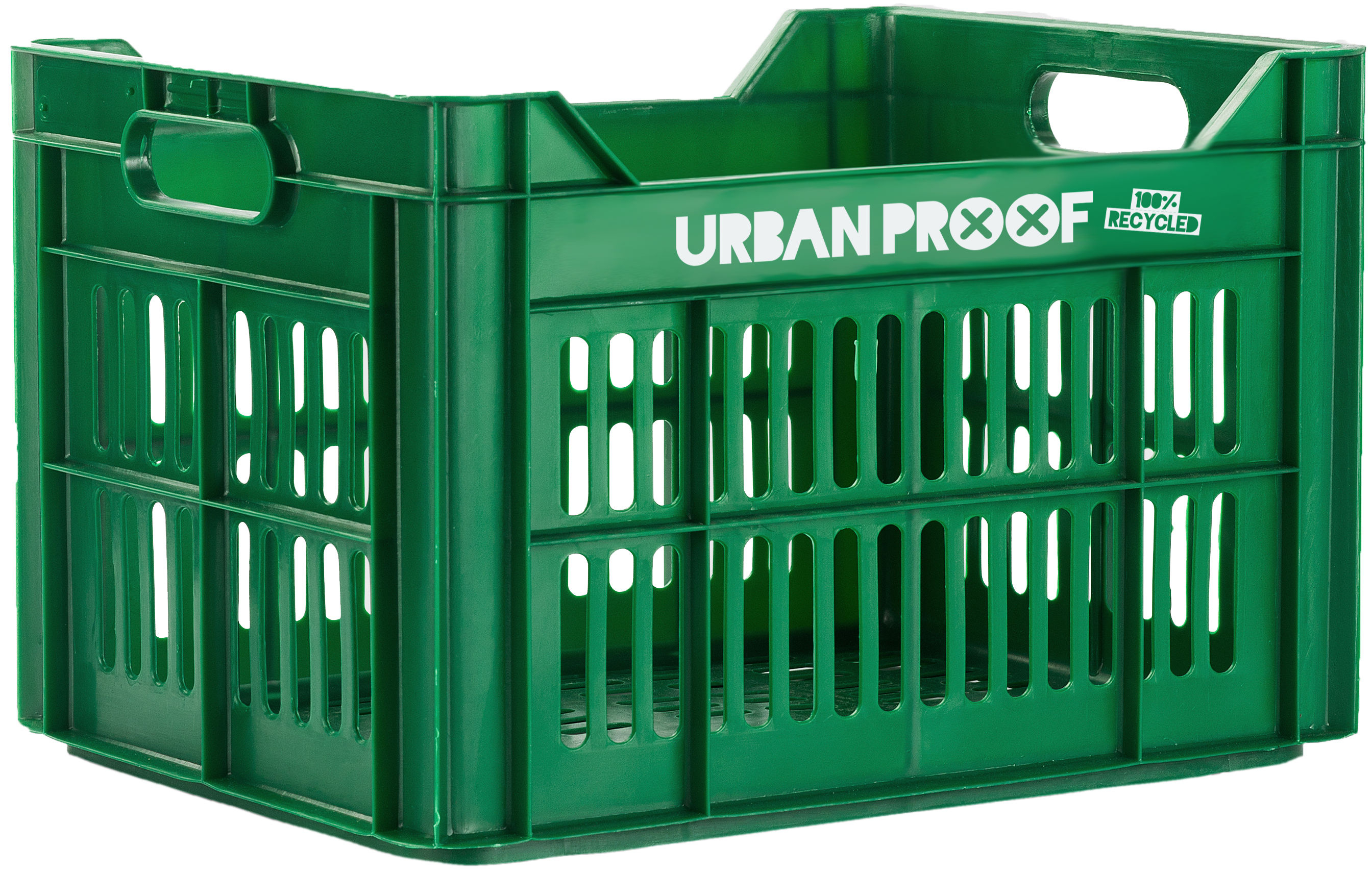 URBAN PROOF Gerecyclede fietskrat 30 liter - legergroen