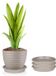 Juypal Hogar Juypal Plantenschotel - 3x - taupe - kunststof - Dia 15 cm