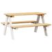 vidaXL Kindertafel met banken IRUN 90x79,5x50cm massief hout wit