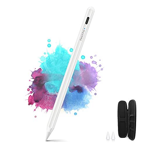 YLSCI Bluetooth stylus voor Apple iPad 2018-2021, stylus met handpalm bescherming compatibel met iPad 6/7/8/9, Pro 11 / 12.9, Air 3/4, Mini 5/6