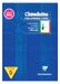 Clairefontaine 6168Cpack Pak 5 Blokken Klein Blue Gelijmd Bovenaan - A5 14,8x21 cm - 100 Afscheurbare Pagina's - Lijnen in 4 kleuren DYS Interlinie 3mm - Wit Papier 90g - Omslag Gecoat Karton