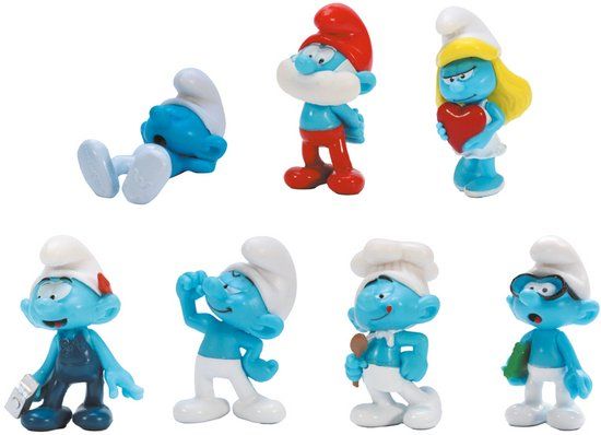 De Smurfen Set van 7 Smurfen 4 cm