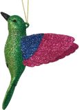 Decoris Vogel pp L10,6b4,3h11,7 cm groen Decoris