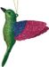 Decoris Vogel pp L10,6b4,3h11,7 cm groen Decoris
