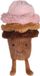 Flamingo Leka - Speelgoed Hond - IJsje - Bruin - 11x10,5x23cm