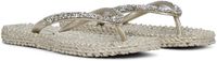 Ilse Jacobsen Slippers met grove glitter CHEERFUL03G - 780 Platin