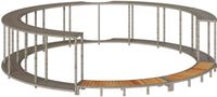 vidaXL Hottub ombouw met opbergruimte en houten opstapje, poly rotan, grijs