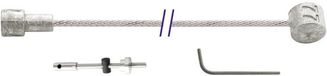 Cordo Trommelremkabel - Binnenkabel - 225cm - 1,5mm - Verzinkt - Inclusief nippels