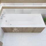 Badland MEDIUM ligbad 170 x 75 cm wit met baddrager