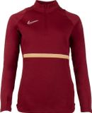 Nike Academy 21 Sporttrui - Maat XS - Vrouwen - donkerrood - goud