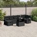 Maison Exclusive - Ensemble de meubles de jardin 8 pièces avec canapé et coussins, noir, en polyrotin