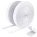 SUTOUG Zelfklevende klittenband, 20 mm x 8 m, duurzame haakband en lusband, extra sterke dubbelzijdige klittenbandsluiting, wandplakstrip voor binnen en buiten, wit