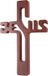 Croix suspendue en bois sans marque avec inscription - marron 30x20x1.8cm