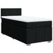 VidaXL Boxspringbed met matras, stof, zwart, 120x190 cm
