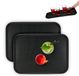 Merkloos Relaxdays Dienblad - Set van 2 - Antislip - 56 x 41 cm - Horeca - Opstaande Rand - Rechthoekig - Zwart