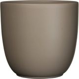 Mica Decorations Pot de fleurs - taupe brun - mat - céramique - 17 x 16 cm