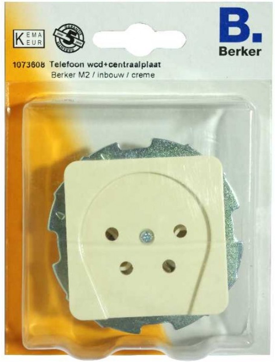 Berker M2 telefoon wcd+centraalplaat, inbouw CREME