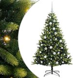 vidaXL Sapin de Noël artificiel avec charnières 150 LED vert 150 cm PVC et PE