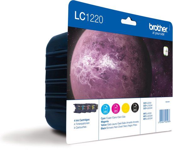 Brother LC-1220VALBPDR - Inktcartridge - Zwart / Geel / Magenta / Cyaan - Origineel