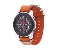 DrPhone HeritageOne – 18mm Leren Horlogeband - Premium Rundleer – Vintage Horlogeband met Zilveren Gesp - Bruin
