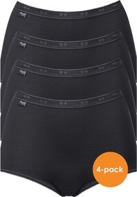 sloggi Basic Maxi 4-Pack - Dames - Maat 38 - Zwart