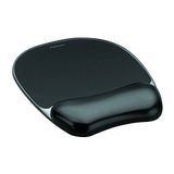Fellowes muismat met polssteun Crystals gel, zwart