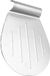 Merkloos Plateau de transfert Inox Gâteau et Pizza Leveur 32,5x26x3cm