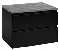 Deftrans Modus Serie - Badkamerkast - Zwart - 80x50cm - Hoogglans