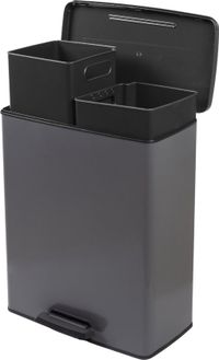 Curver Deco Bin Duo Pedaalemmer 52 L (2x26 L) - Cool grey