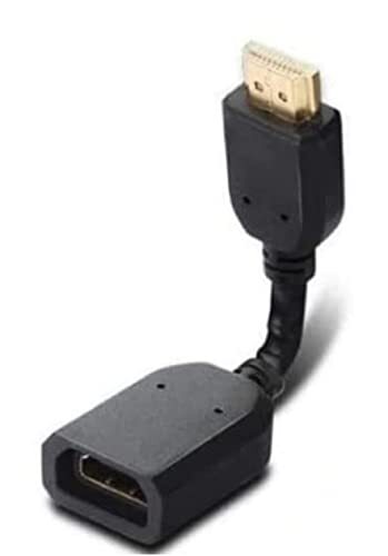 Systems HDMI 1.4 kabel 10 cm type A stekker naar socket adapter in zwart