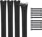 ACROPAQ Kabel organiser set - 10 x Kabelgoot en 20 x kabelbinders, Kabel management, Thuis en kantoor bureau - Zwart