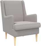 vidaXL Fauteuil Lichtgrijs Bouclé