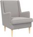 vidaXL Fauteuil Lichtgrijs Bouclé