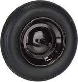 Merkloos Relaxdays kruiwagenwiel 3.50-8, massief rubber, stalen velg, met as, draagvermogen tot 100 kg, reservewiel, zwart