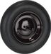 Merkloos Relaxdays kruiwagenwiel 3.50-8, massief rubber, stalen velg, met as, draagvermogen tot 100 kg, reservewiel, zwart
