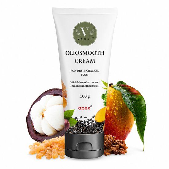 Vanan Oliosmooth Ayurvedic Foot Cream – Mango, Kokum & Sal Butter | Deep Hydration for Dry & Cracked Heels