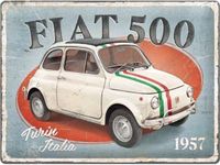 Nostalgic Art Merchandising Nostalgic Art Metalen Bord 30 x 40 cm Fiat 500 - Turin Italia