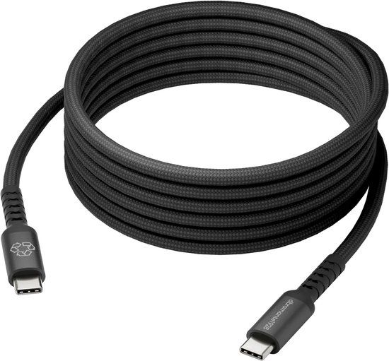 dbramante1928 Re-charge USB-C naar USB-C Oplaadkabel 100W - 3 meter - Zwart
