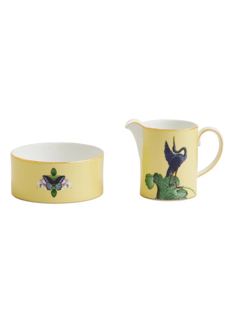 Wedgwood Wedgwood Waterlily suikerpot en melkkan 2-delig