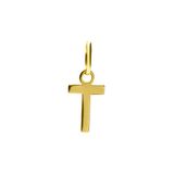 Lucardi Dames 14 karaat gouden letter hanger alfabet - Hanger - 14 Karaat Goud - Goud