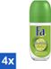Fa Pflege Fa - Deodorant Roller - Caribbean Lemon - 4 stuks