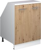 Vicco R-Line Keukenkast voor schuine wand – 60 cm met 2 deuren, kastromp 60 cm diepte Artisanaal eiken