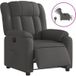 Fauteuil Relax Fauteuil Inclinable Électrique Gris Foncé Tissu