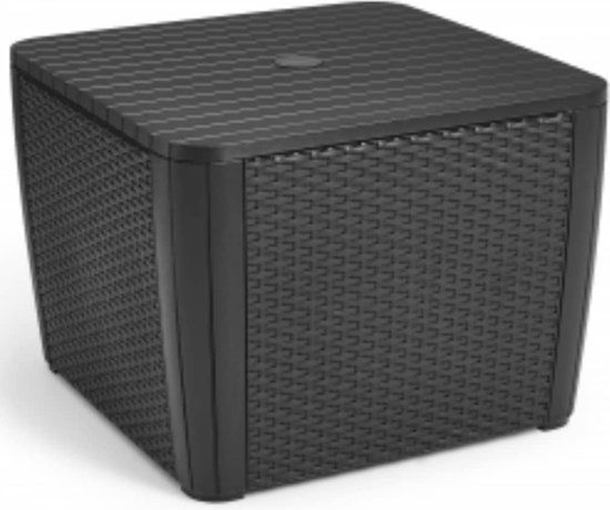 Keter Tuintafel Luzon Plus Met Parasolgat Grafietkleurig