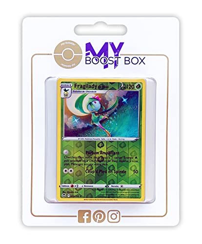 my-booster Fragiladiy de Hisui (Hisuian Lilligant) 10/195 Holo Reverse - Myboost X Epée et Bouclier 12 Tempête Argentée - Doos met 10 Franse Pokemon kaarten