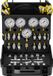VEVOR Hydraulische Druktestset, 10/100/250/400/600 Bar, 5 Meters, 13 Koppelingen, 14 T-Connectoren, 5 Testslangen, Hydraulische Testmeterset voor Graafmachines Met Draagtas voor Graafmachines